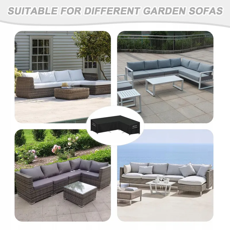 SIMPHAUS Hoes Tuinmeubelen L-vorm Waterdicht UV 240x180 — foto 6