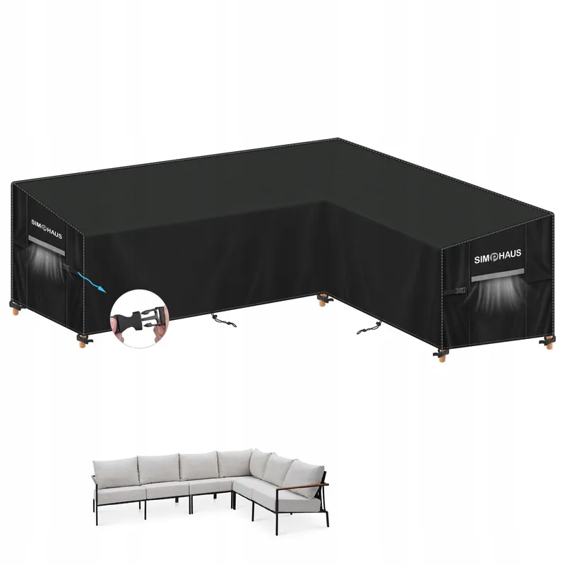 SIMPHAUS Hoes Tuinmeubelen L-vorm Waterdicht UV 240x180 — foto 1
