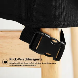DOKON Hoes voor Tuinschommel 4-Persoons Waterdicht UV Zwart — miniatuur 6