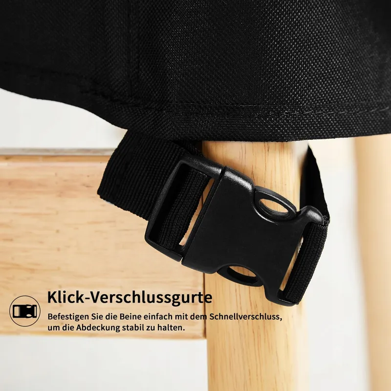 DOKON Hoes voor Tuinschommel 4-Persoons Waterdicht UV Zwart — foto 6