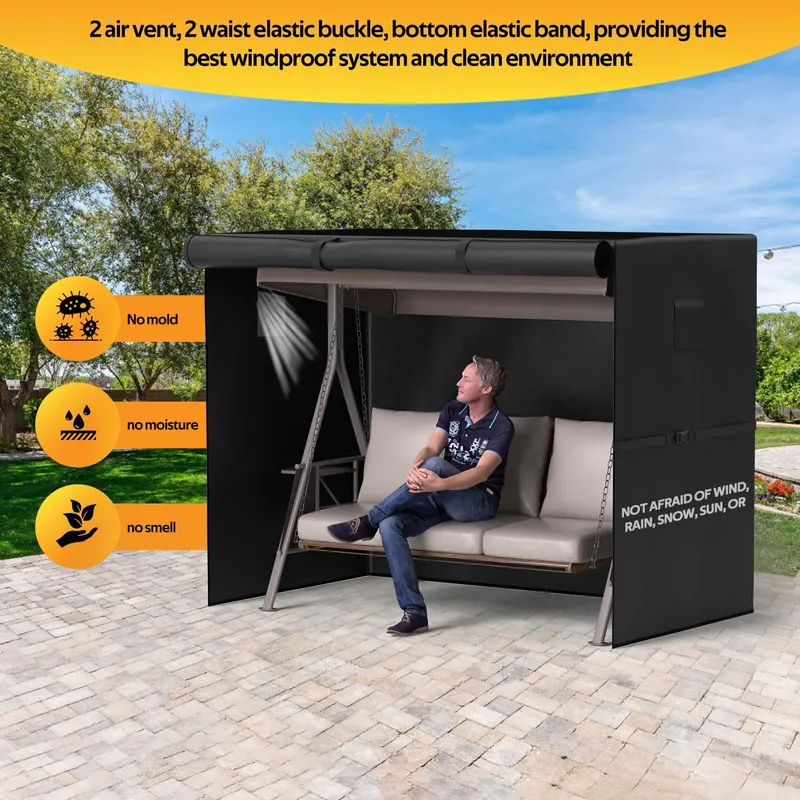 HICOVER Hoes Tuinschommel 3-Persoons Waterdicht UV 600D — foto 3