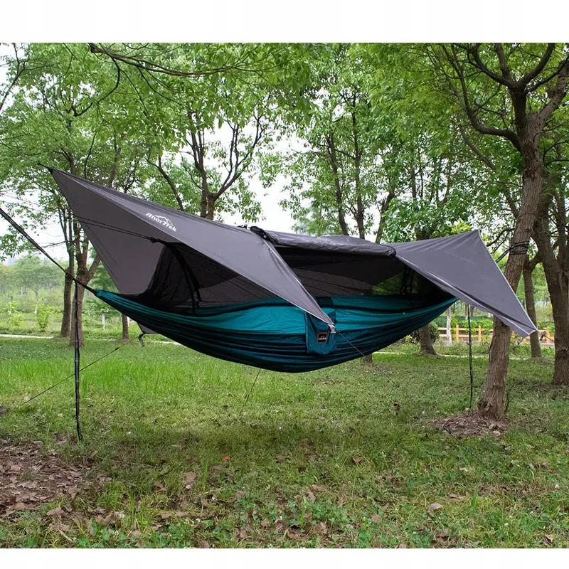ANORTREK Camping Hangmat Met Klamboe Dubbel Waterdicht Blauw — foto 6