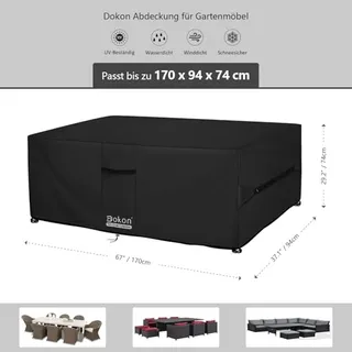 DOKON Tuinmeubelhoes Waterdicht UV-bescherming 170x94x74cm — miniatuur 2