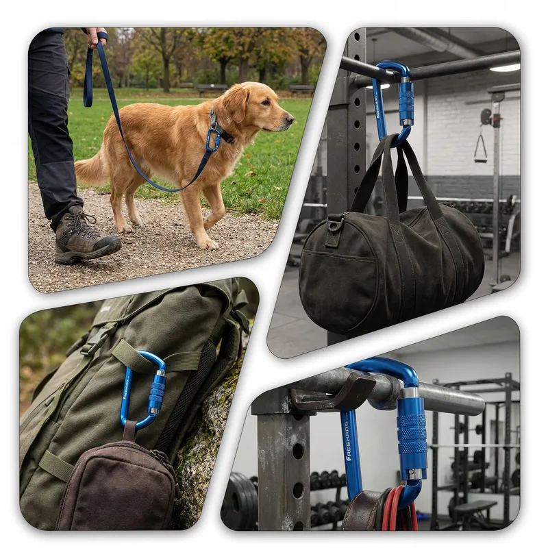 FRESKARO Aluminium Karabijnhaak Auto-Lock 1224kg Schommel Yoga Camping — foto 4