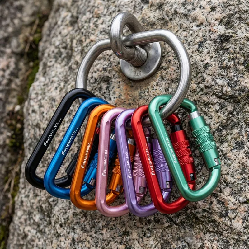 FRESKARO Aluminium Karabijnhaak Auto-Lock 1224kg Schommel Yoga Camping — foto 8