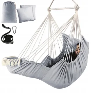 CHIHEE Grote Hangstoel Schommel Met Kussens Katoen Comfortabel — miniatuur 1