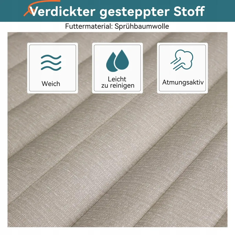 BATHONLY Grote Hangmat 2 Personen 3m Kussen Tas Beige — foto 5