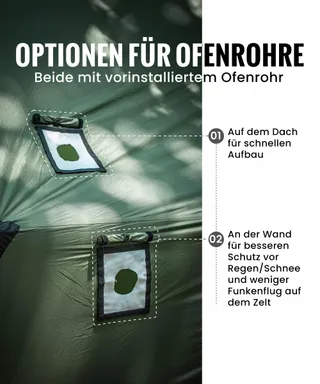 ONETIGRIS TEGIMEN Wintertent Warm Waterdicht Survival Camping 3000mm — miniatuur 5