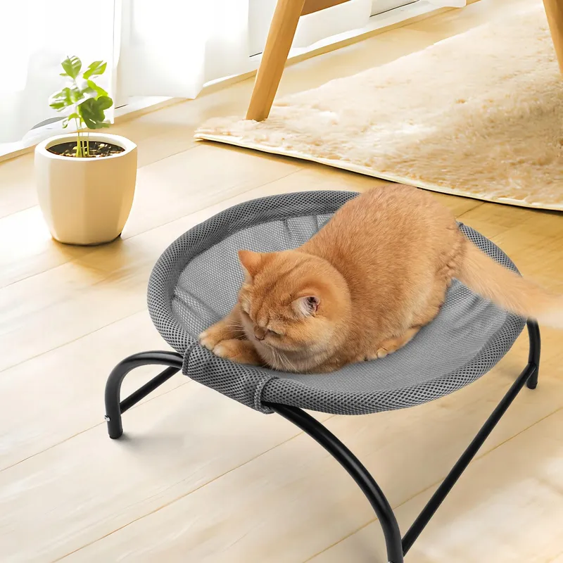 LIFLIX Kattenmand Verhoogd Wasbaar Mesh Grijs — foto 6
