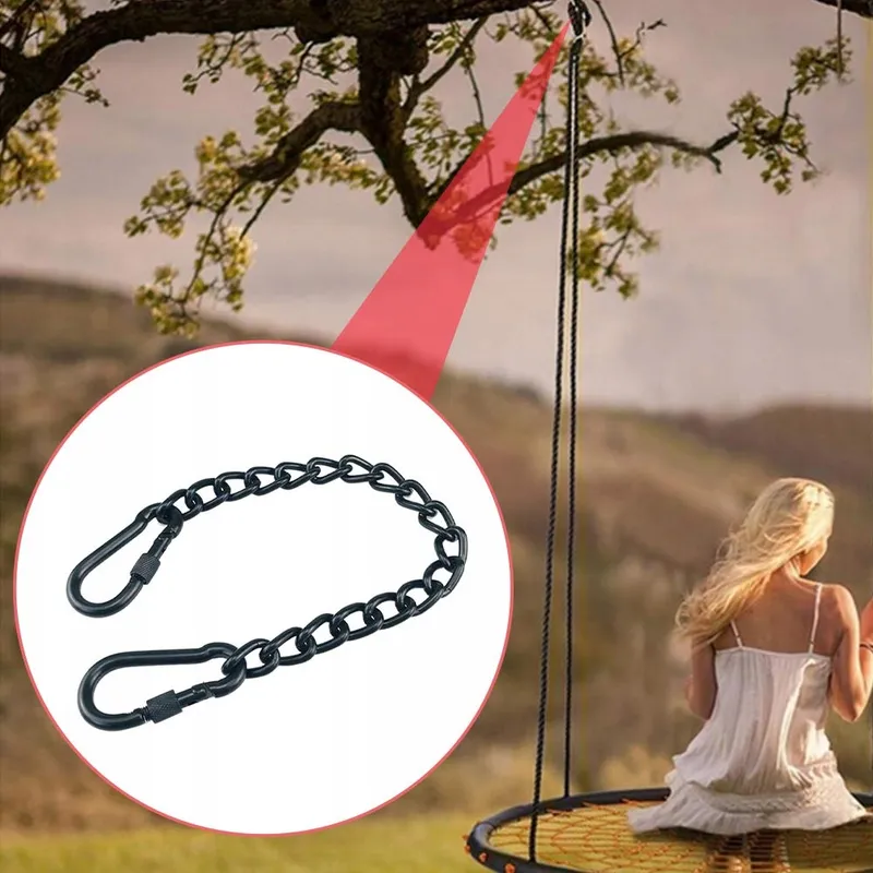 FADERR Ketting Hangmat Tuinschommel RVS Zwart 66cm — foto 4