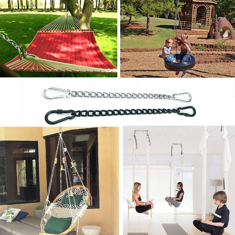 FADERR Ketting Hangmat Tuinschommel RVS Zwart 66cm — foto 7