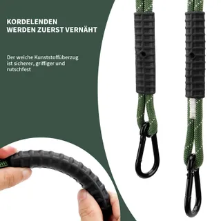 WWFFEN Bevestigingsset Schommel Haken Karabijnhaken Groen 453kg — miniatuur 4