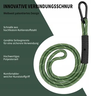 WWFFEN Bevestigingsset Schommel Haken Karabijnhaken Groen 453kg — miniatuur 6