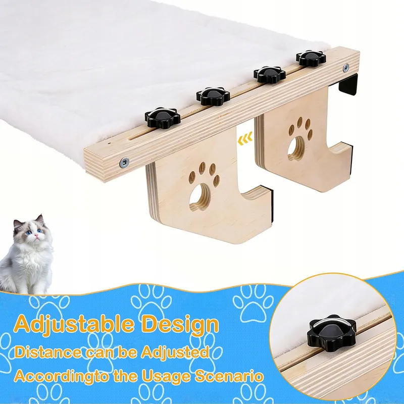 WUHMHM Houten Kattenhangmat Radiator Vensterbank Mand — foto 5