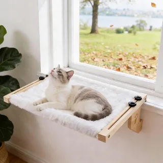 WUHMHM Houten Kattenhangmat Radiator Vensterbank Mand — miniatuur 1