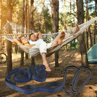 EUREKORA Bevestigingsset Hangmat Karabijnhaken Boom Camping 2m — miniatuur 5