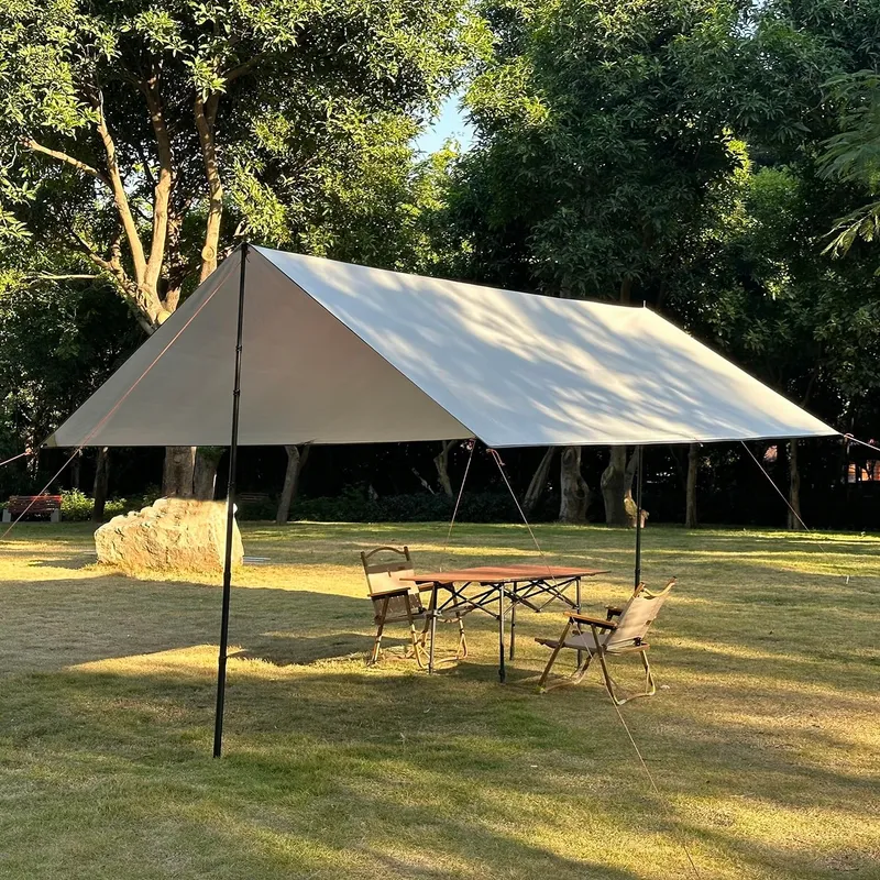 HIDEWALKER Tarp Waterdicht Ultralicht Khaki 4x4m — foto 2