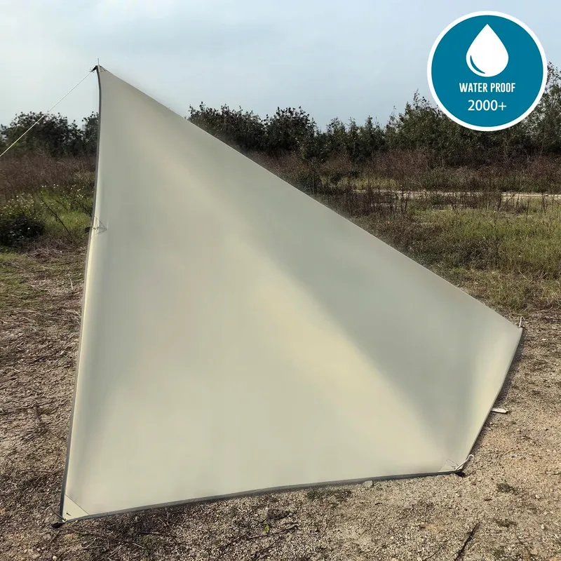 HIDEWALKER Tarp Waterdicht Ultralicht Khaki 4x4m — foto 4