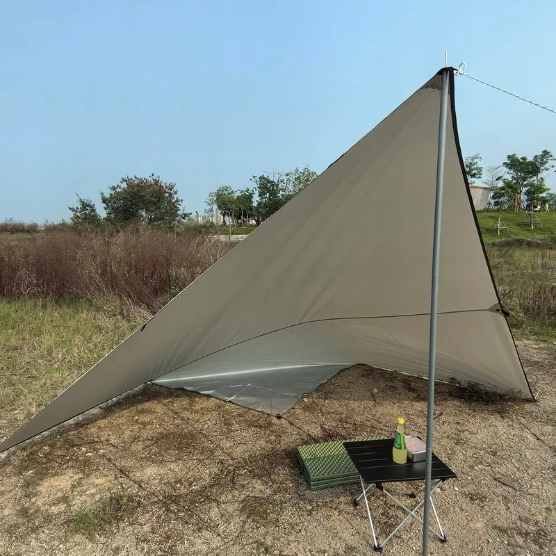 HIDEWALKER Tarp Waterdicht Ultralicht Khaki 4x4m — foto 8