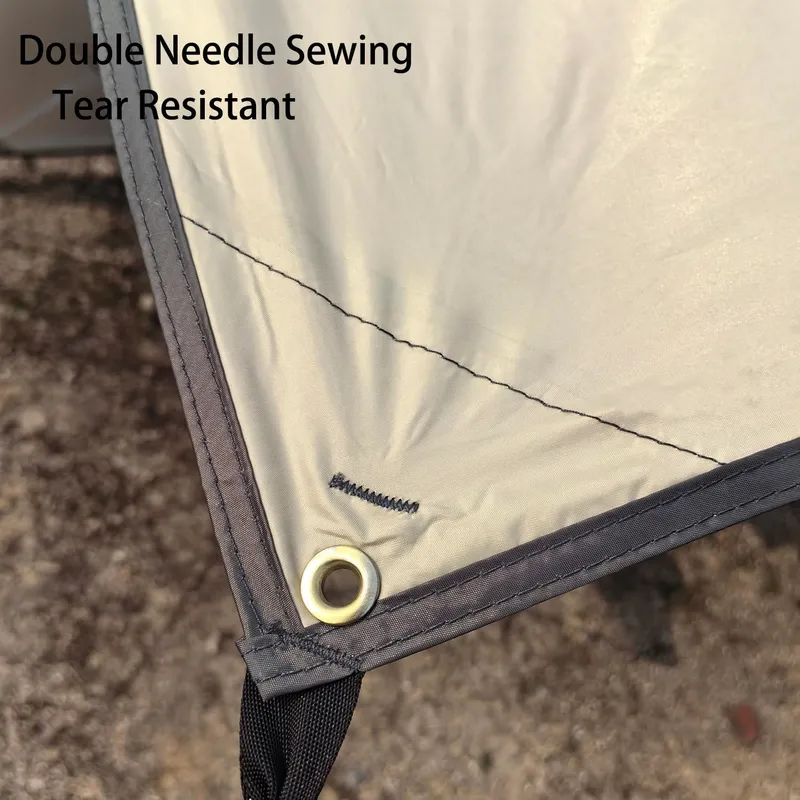 HIDEWALKER Tarp Waterdicht Ultralicht Khaki 4x4m — foto 5
