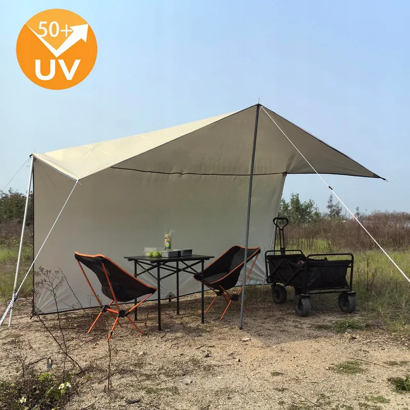 HIDEWALKER Tarp Waterdicht Ultralicht Khaki 4x4m — foto 3