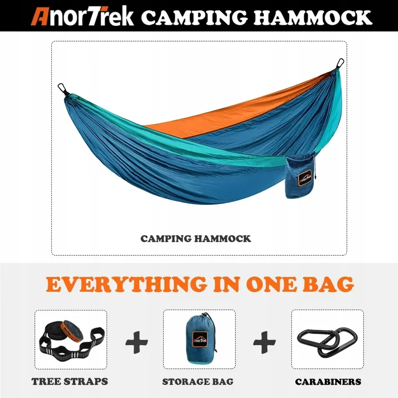 ANORTREK Trekking Hangmat Ultralicht Nylon voor Tuin 280x140 249kg — foto 5