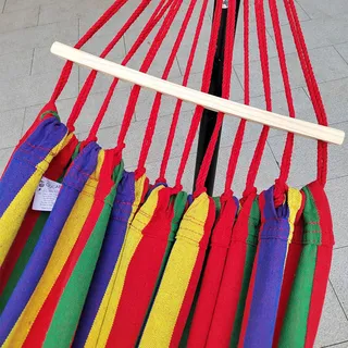 GOCAN Hangmat 2-Persoons 220x160cm 300kg Katoen Rood — miniatuur 2