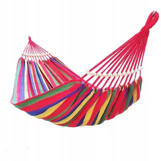 GOCAN Hangmat 2-Persoons 220x160cm 300kg Katoen Rood — miniatuur 1