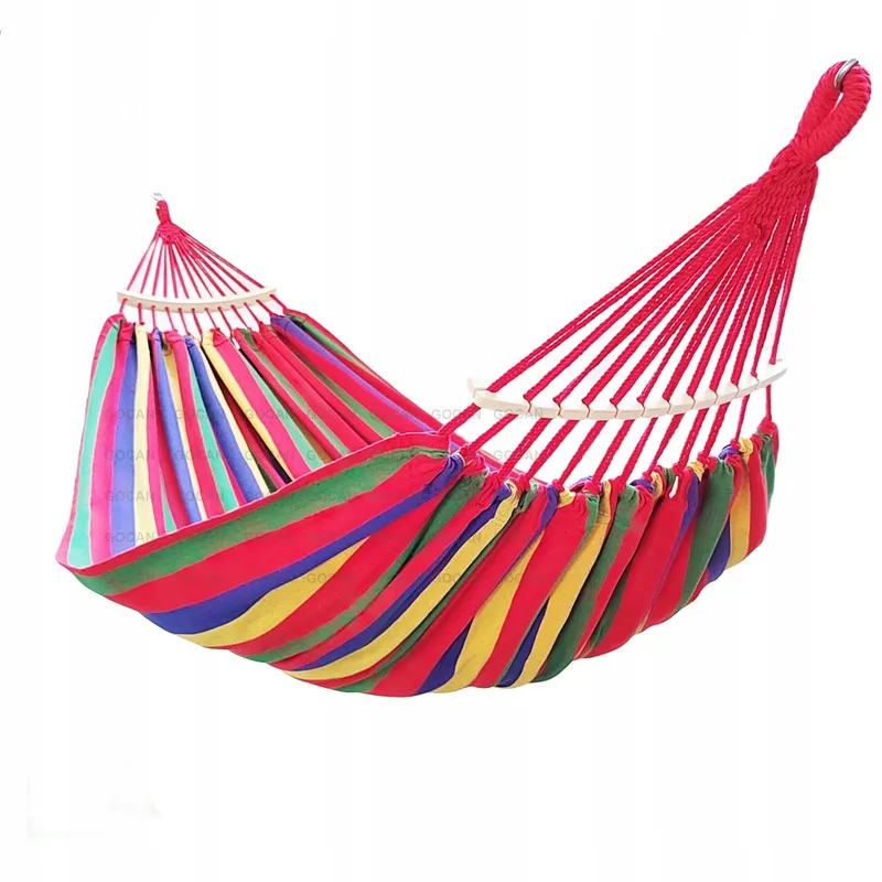 GOCAN Hangmat 2-Persoons 220x160cm 300kg Katoen Rood — foto 1