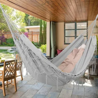 YAERSI Boho Tuinhangmat 2-Persoons Terras Tuin Met Tas 204kg — miniatuur 4