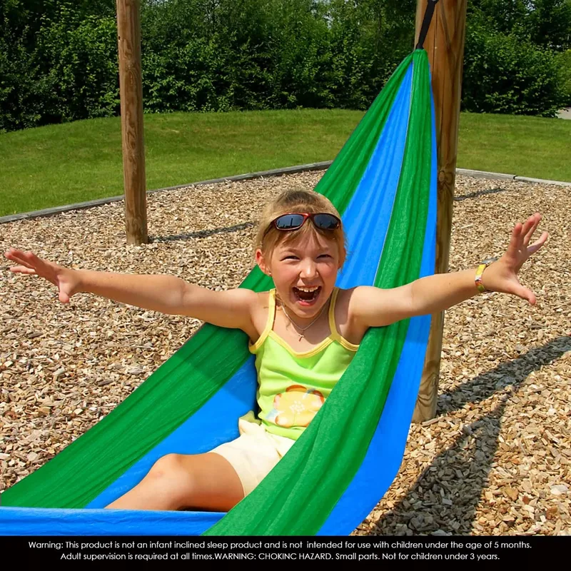 GRASSMAN Kinderhangmat Draagbaar Licht Blauw-Groen — foto 7
