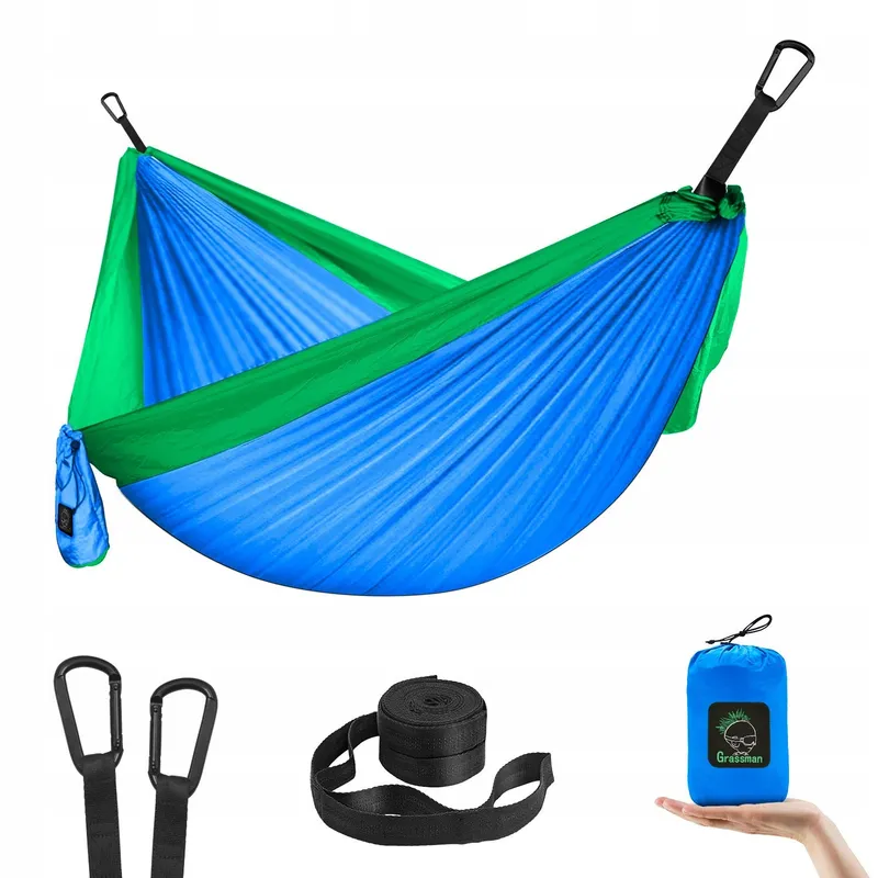 GRASSMAN Kinderhangmat Draagbaar Licht Blauw-Groen — foto 1