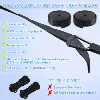 GRASSMAN Kinderhangmat Draagbaar Licht Blauw-Groen — miniatuur 5