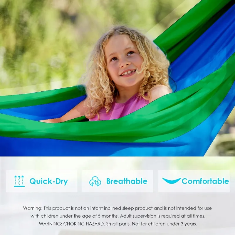 GRASSMAN Kinderhangmat Draagbaar Licht Blauw-Groen — foto 4