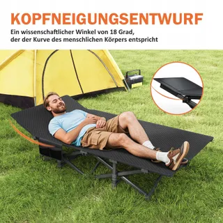 ATORPOK Opvouwbaar Campingbed 200kg met Zak Blauw — miniatuur 6