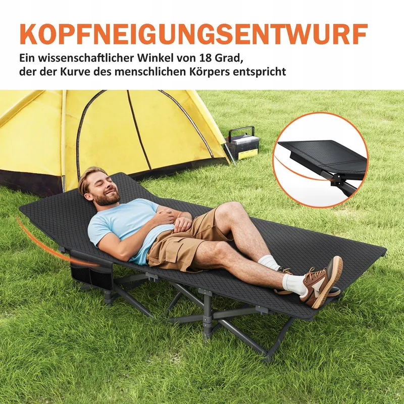 ATORPOK Opvouwbaar Campingbed 200kg met Zak Blauw — foto 6