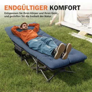ATORPOK Opvouwbaar Campingbed 200kg met Zak Blauw — miniatuur 7