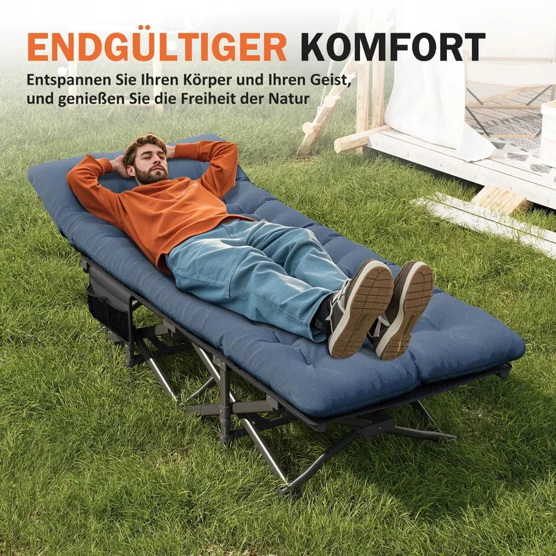 ATORPOK Opvouwbaar Campingbed 200kg met Zak Blauw — foto 7