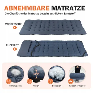 ATORPOK Opvouwbaar Campingbed 200kg met Zak Blauw — miniatuur 3