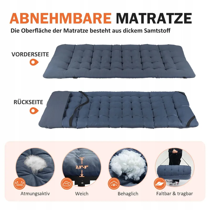 ATORPOK Opvouwbaar Campingbed 200kg met Zak Blauw — foto 3