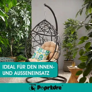 POPRKDRE Stalen Veer Hangstoel Draaibaar 250kg Met Karabijnhaken — miniatuur 4