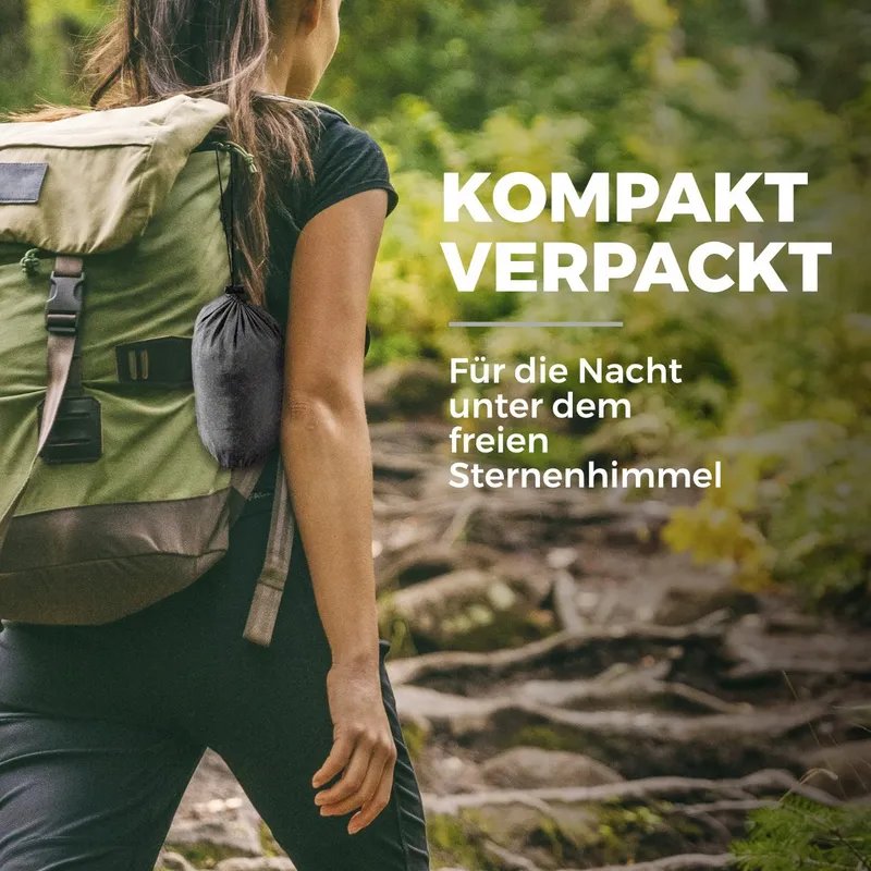 SVITA Ultralichte Nylon Hangmat Camping Donkergrijs — foto 6