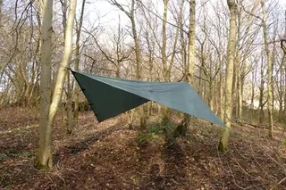 DD HAMMOCKS Waterdichte Tarp voor Hangmat Bushcraft 35x35 Olijfgroen — miniatuur 5