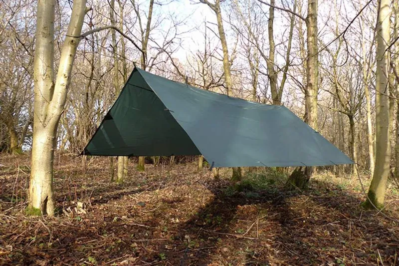 DD HAMMOCKS Waterdichte Tarp voor Hangmat Bushcraft 35x35 Olijfgroen — foto 1