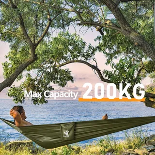 KIAITRE Camping Hangmat Muskietennet 260x130cm 200kg — miniatuur 6