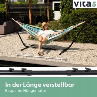 VITA5 Hangmatset 2 Personen Tuin Balkon Binnen 200kg Draagvermogen — miniatuur 4