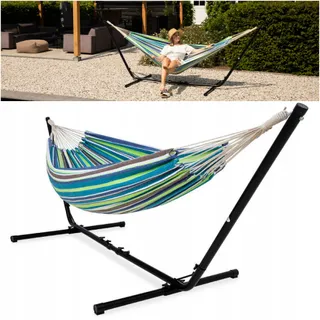 VITA5 Hangmatset 2 Personen Tuin Balkon Binnen 200kg Draagvermogen — miniatuur 1