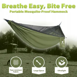 GEERTOP Outdoor Hangmat Met Klamboe Camping Survival Wandelen 300kg — miniatuur 5