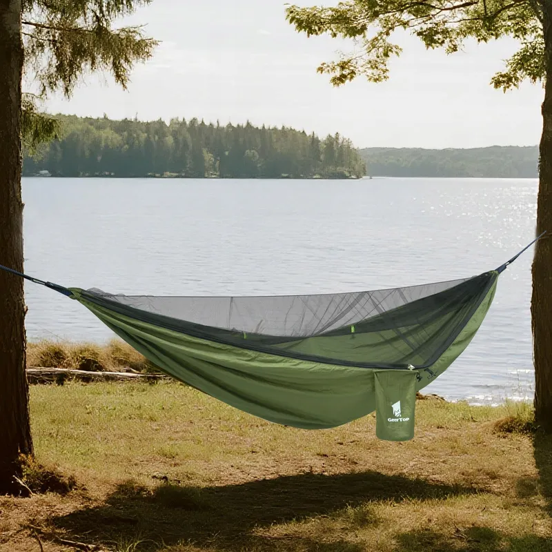 GEERTOP Outdoor Hangmat Met Klamboe Camping Survival Wandelen 300kg — foto 7
