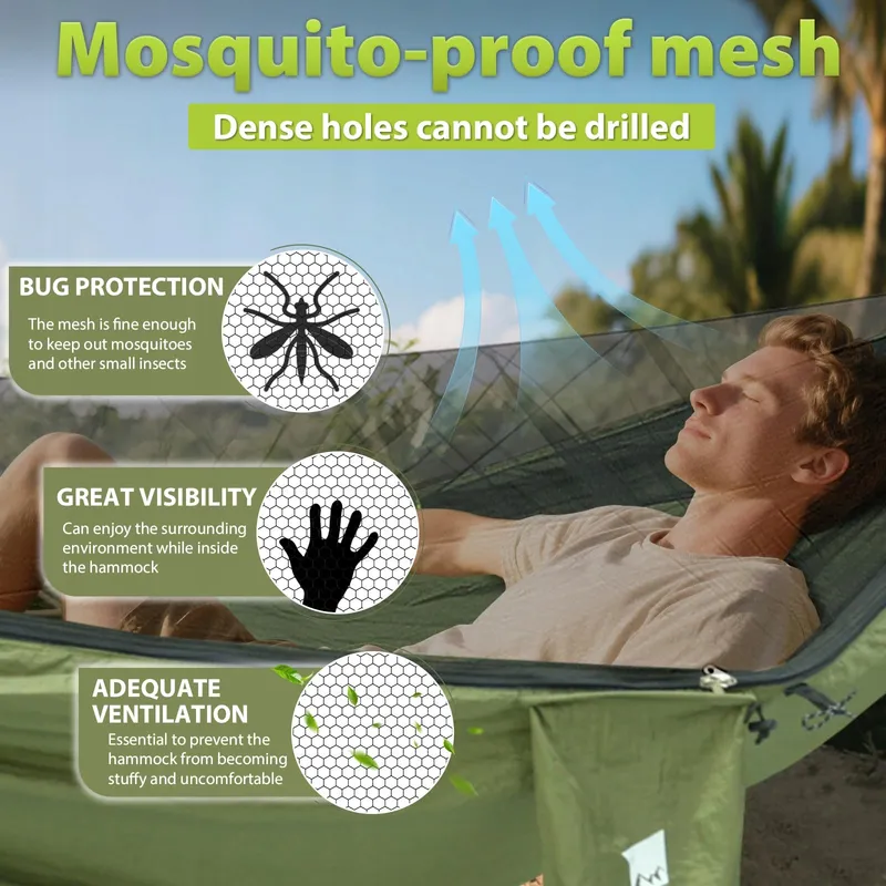 GEERTOP Outdoor Hangmat Met Klamboe Camping Survival Wandelen 300kg — foto 2